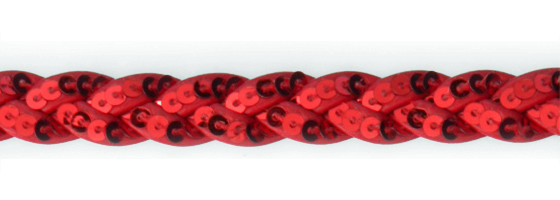 Art. TSPGLCG4X3 - Treccia sintetica pagliette coagulato m/m 4x3