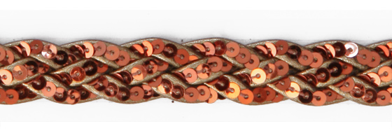 Art. TSPGLCG4X4 - Treccia sintetica pagliette coagulato m/m 4x4