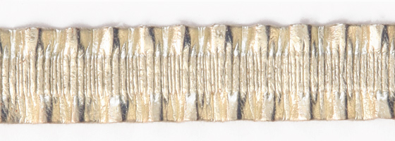 Art. MESAOA7/17 - Mignon elasticizz. sint. arricciato coagulato oro/arg. m/m 7/17