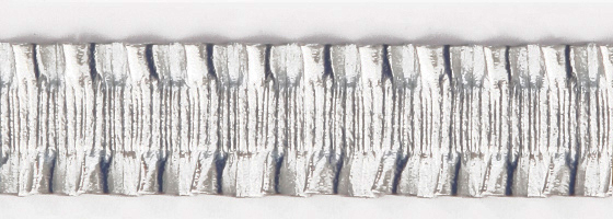 Art. MESAOA7/17 - Mignon elasticizz. sint. arricciato coagulato oro/arg. m/m 7/17