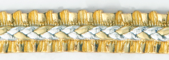 Art. MEAATR17/6 - Mignon elasticizz. arricciato sint. accopp. treccia m/m 17/6